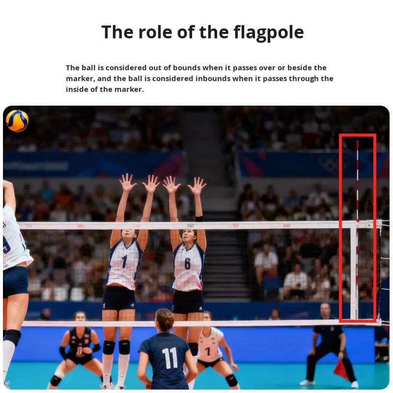 Antena de voleibol desmontable de fibra de vidrio · 1,8 m
