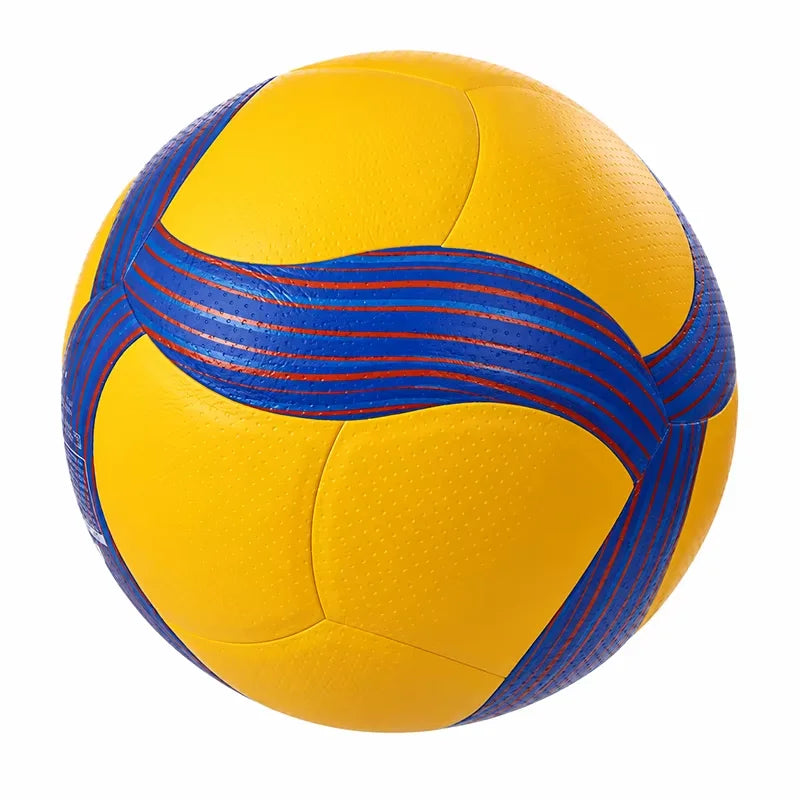 Balón de voleibol de PU azul y amarillo · Talla 5