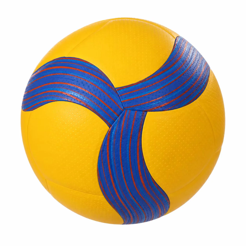 Balón de voleibol de PU azul y amarillo · Talla 5